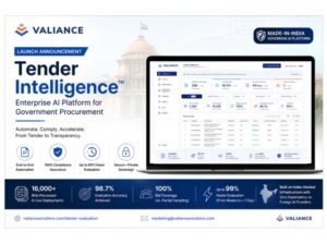 Valiance Solutions Launches Tender Intelligence, an Enterprise SaaS for Government Procurement